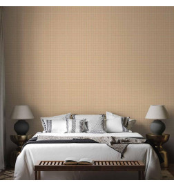 Papel pintado - Waving Lines - Creamy Grid on a Noisy Pastel Background