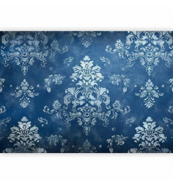 Foto tapete - Retro Ornament Decorative Motif in Worn Blues