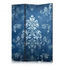 Vouwscherm - Retro Ornament - Decorative Motif in Rubbed Blues