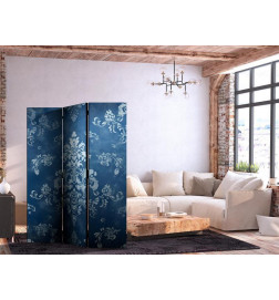 Aizslietnis - Retro Ornament - Decorative Motif in Rubbed Blues