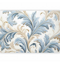 Wall Mural - Baroque Ornaments in Light Cream-Blue Hues