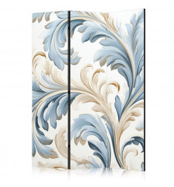 Vouwscherm - Baroque Ornaments in Light Creamy Blue Colors