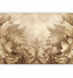 Fototapetas - Carved Baroque Ornaments: Rich Composition in Sepia Colors
