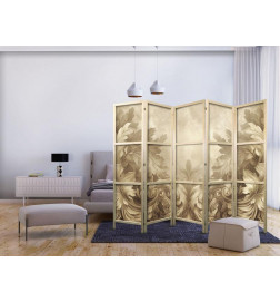 Paravan japonez - Stone Baroque Ornaments in Light Shades of Gray-Blue