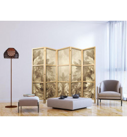 Japonska pregrada - Stone Baroque Ornaments in Light Shades of Gray-Blue