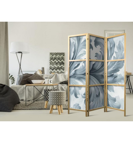 Paravan japonez - Botanical Motif with Leaves and Vines in Sandy Colors