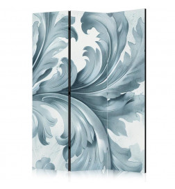 Paravent - Stone Baroque Ornaments in Light Shades of Gray and Blue