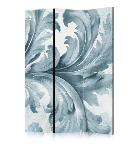 Room Divider - Stone Baroque Ornaments in Light Shades of Gray and Blue