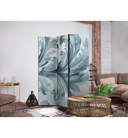 Paravent - Stone Baroque Ornaments in Light Shades of Gray and Blue