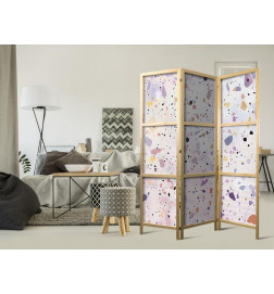 Paravent japonais - Confetti-Style Terrazzo - Purple-Pink - Colorful Pattern