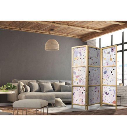 Japoniška kambario pertvara - Confetti-Style Terrazzo - Purple-Pink - Colorful Pattern