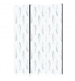 Vouwscherm - Delicate Blue Fish - Mosaic Fish in Subtle Blue Color Shades with an Arched Pattern in the Background