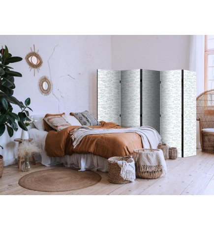 Paravan - Blue Fish - Blue Outlines of Various Fish Species on a White-Blue Background