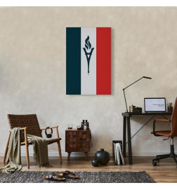 Seinapilt - Torch Against the Backdrop of the French Flag