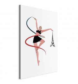 Cuadro - Rhythmic Gymnastics - Illustration of a Woman With a Ribbon