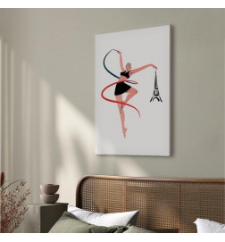 Tableau - Rhythmic Gymnastics - Illustration of a Woman With a Ribbon