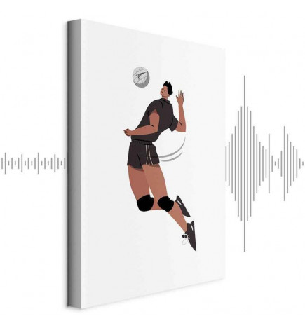 Canvas Print - Volleyball Player on a White Background - Illustration