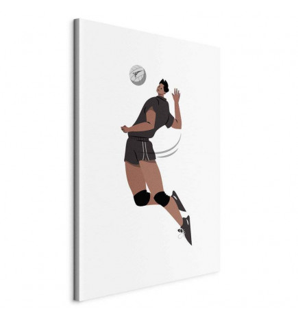 Leinwandbild - Volleyball Player on a White Background - Illustration