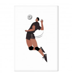 Leinwandbild - Volleyball Player on a White Background - Illustration