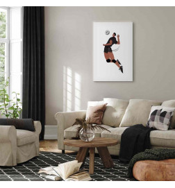 Schilderij - Volleyball Player on a White Background - Illustration