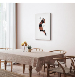 Schilderij - Volleyball Player on a White Background - Illustration