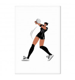 Paveikslas - Female Volleyball Player Illustration