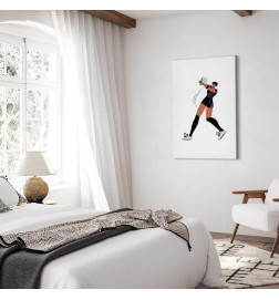 Schilderij - Female Volleyball Player Illustration
