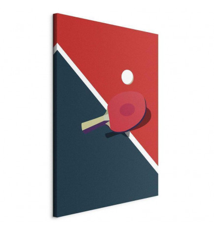 Leinwandbild - Table Tennis - Racket and Ball on the Table