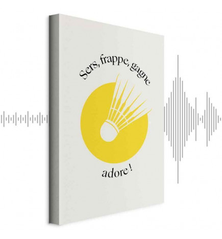 Taulu - Badminton Shuttlecock on a Yellow Circle Background