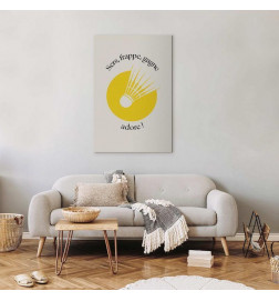 Glezna - Badminton Shuttlecock on a Yellow Circle Background