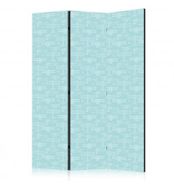 Paravento - Sketch - Outline of an Airplane in White on a Turquoise Background