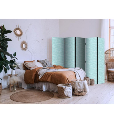 Paravan - Sketch - Outline of an Airplane in White on a Turquoise Background