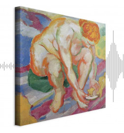 Leinwandbild - Franz Marc – Nude with cat