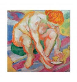 Leinwandbild - Franz Marc – Nude with cat