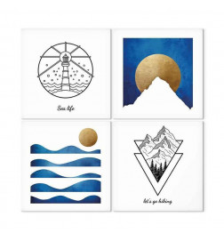 Leinwandbild - Sea or Mountains (4 Parts)