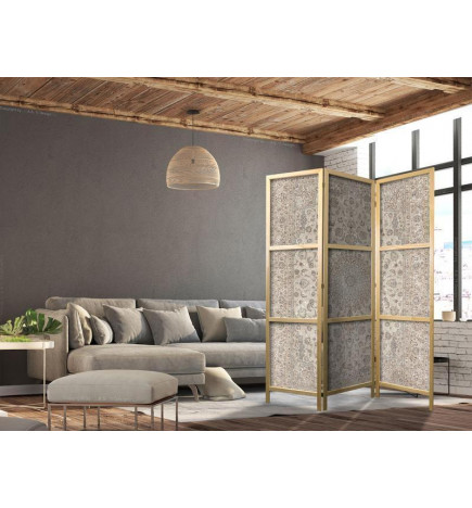 Japanese Room Divider - Desert Nights - Ornamented Persian Carpet in Muted Colors