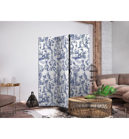 Španska stena - Rome and Botany - Blue Pattern with a Greek and Plant Motif