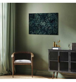 Taulu - Oriental Pattern Carpet: Emerald Ornaments and Worn Patterns