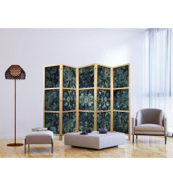 Biombo japonés - Oriental Pattern Carpet - Emerald Ornaments and Worn Patterns