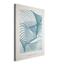 Canvas Print - Simple Blue (1 Part) Vertical