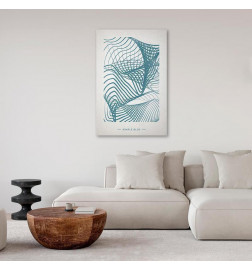 Schilderij - Simple Blue (1 Part) Vertical