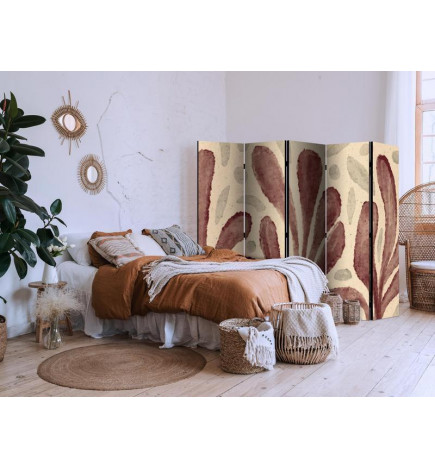 Paravento - Waving Leaves - Irregular Plant Shapes in the Style of Matisse