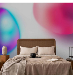 Papier peint - Abstraction - Colorful Glass Pieces - Violet-Blue and Pink