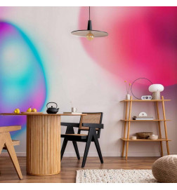 Mural de parede - Abstraction - Colorful Glass Pieces - Violet-Blue and Pink