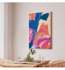 Schilderij - Energetic Shapes - Dynamic Oil Paint Composition on Canvas