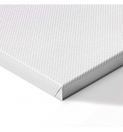 Schilderij - Metallic Fluidity - Abstract Silver Forms on a Mint-Purple Background