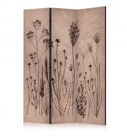 Sermi - Plant Vintage - Delicate Field Flowers on a Background in Lime Wash Technique