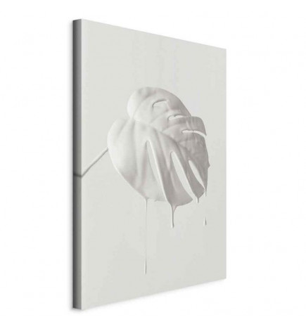 Schilderij - Bright Monstera (1 Part) Vertical