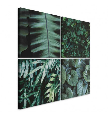 Leinwandbild - Botanical Depth (4 Parts)
