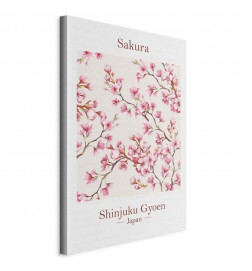 Schilderij - Sakura (1 Part) Vertical